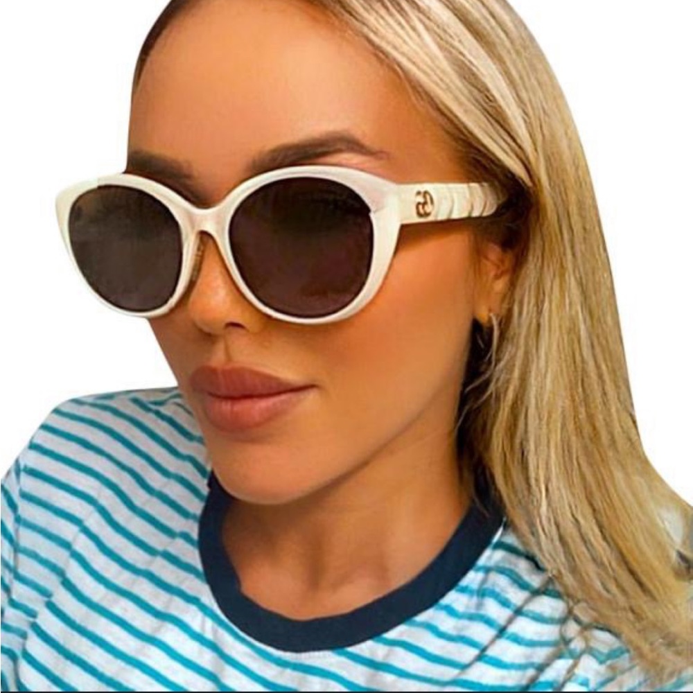 Cream Gucci Ladies Sunglasses